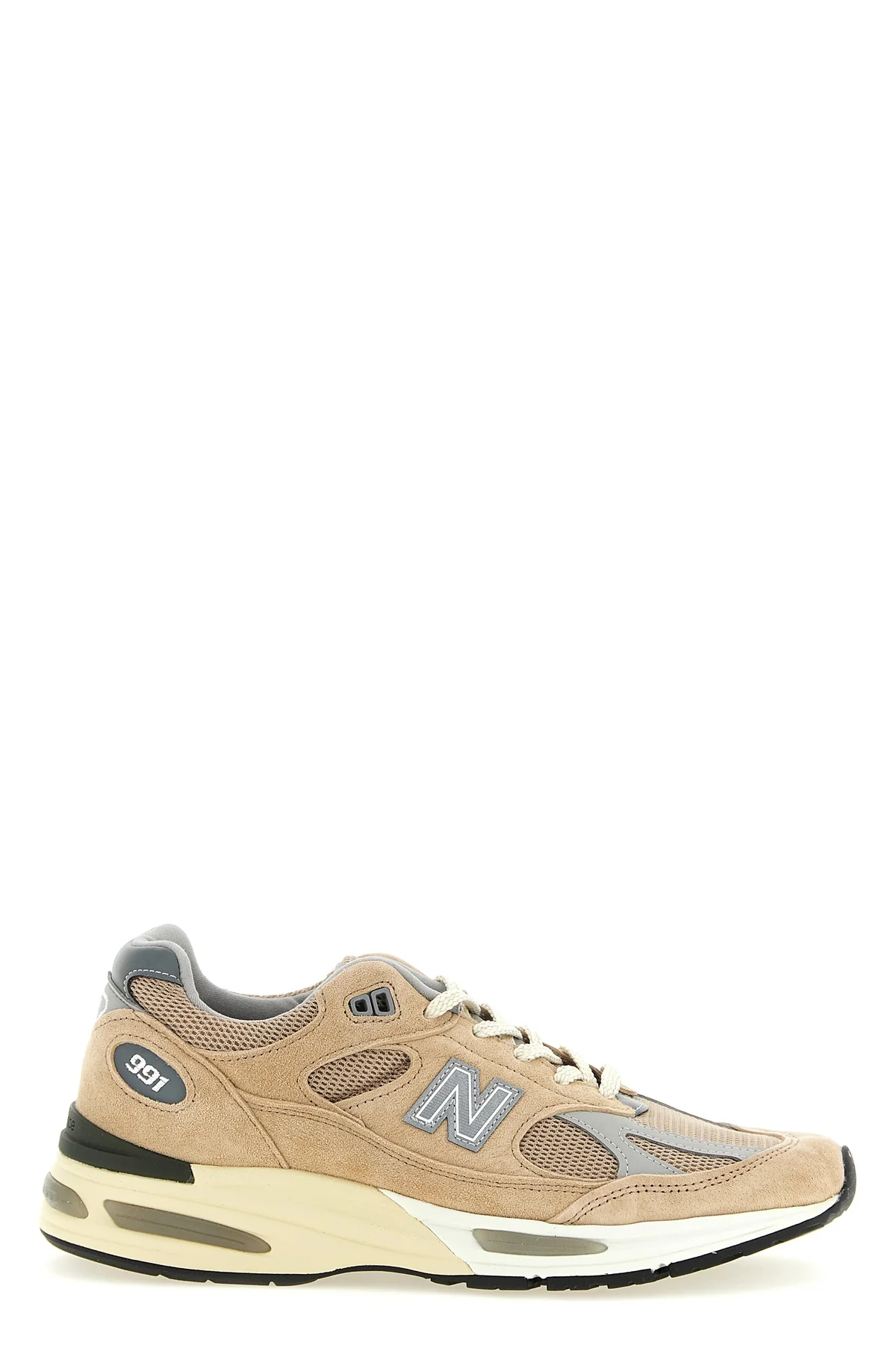 NEW BALANCE 7.5 made in uk 991v2 sneakers in suede and mesh fabric