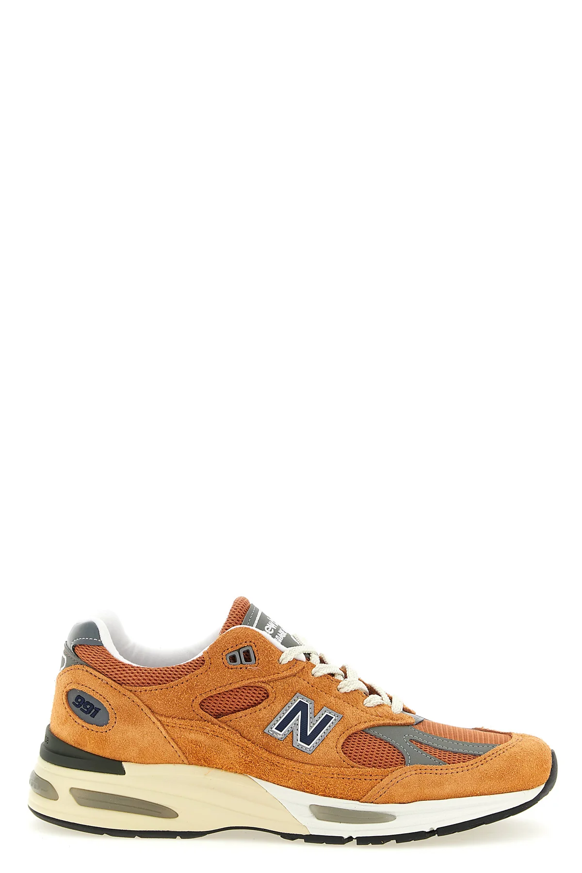 NEW BALANCE 12 made in uk 991v2 sneakers in suede and mesh fabric