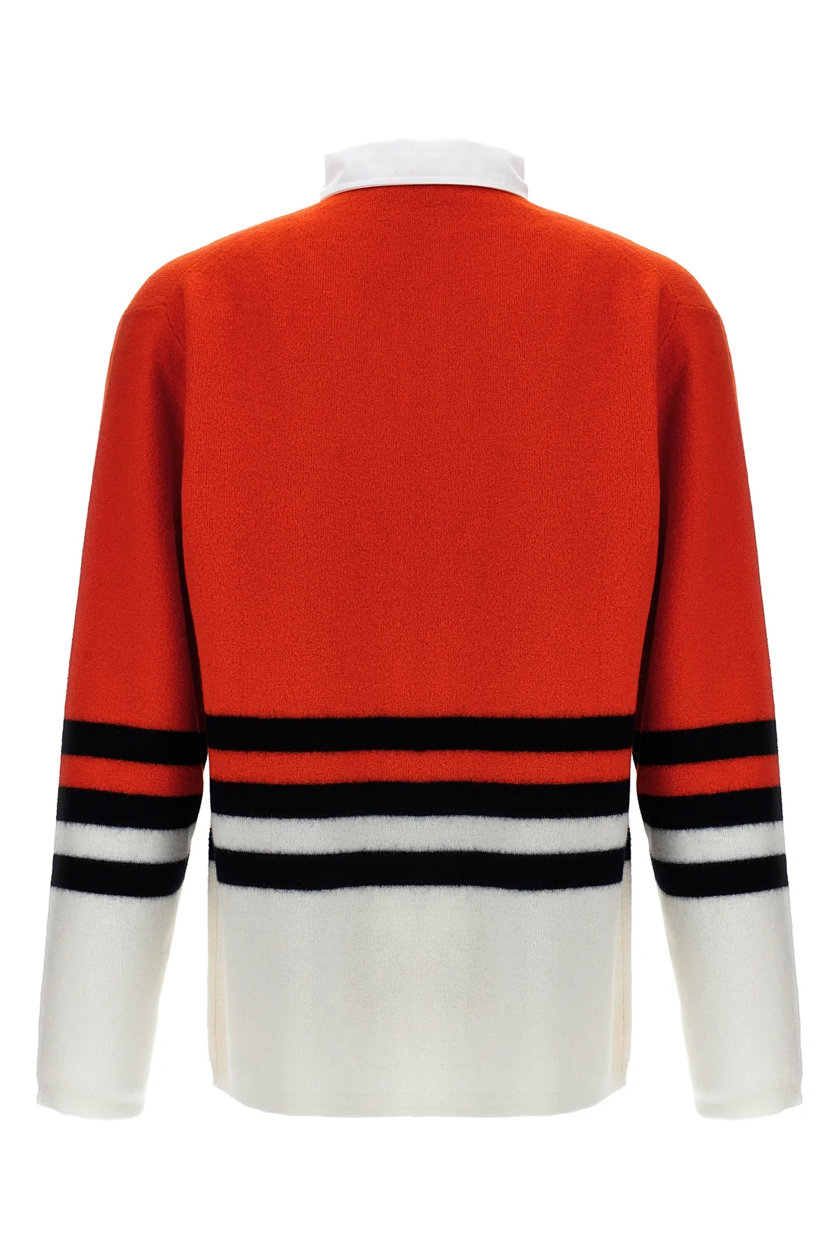 cypher striped wool knit polo shirt