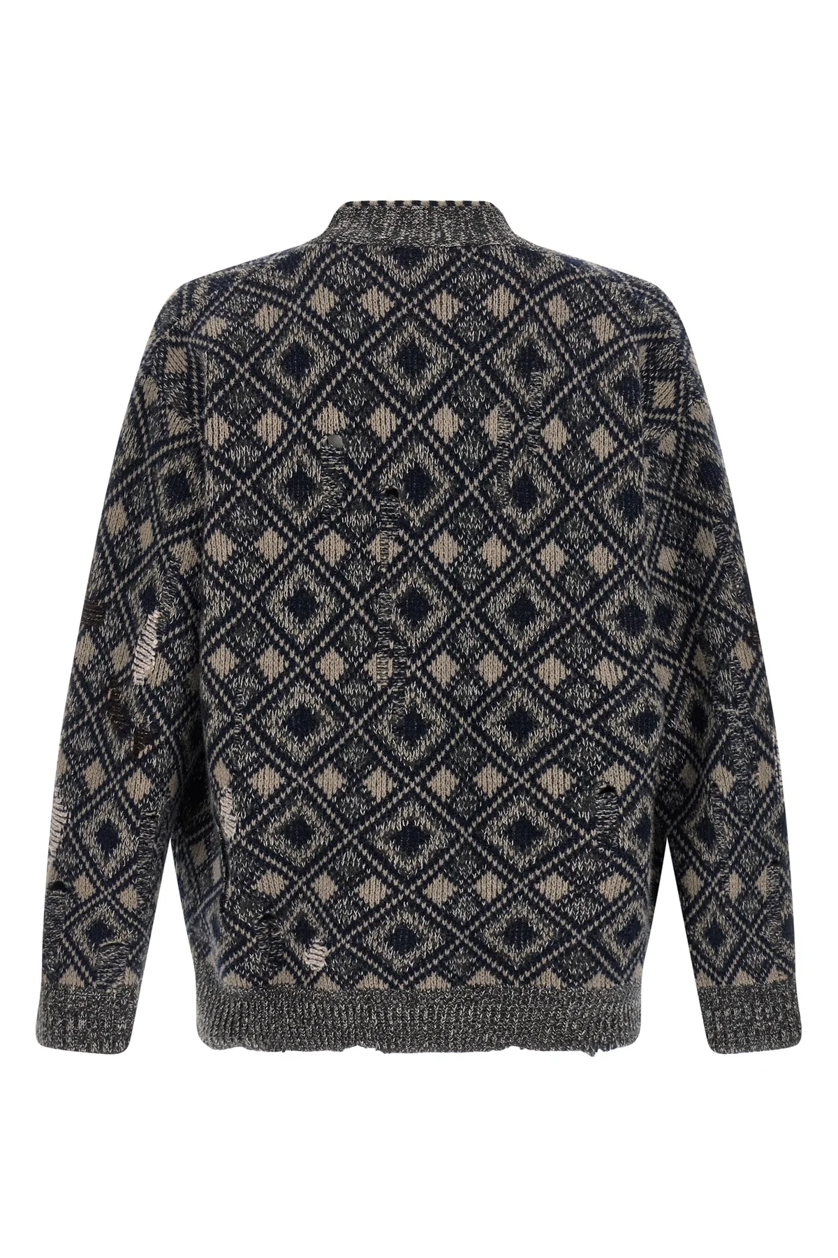 sibling hand-mended merino wool merino wool cardigan