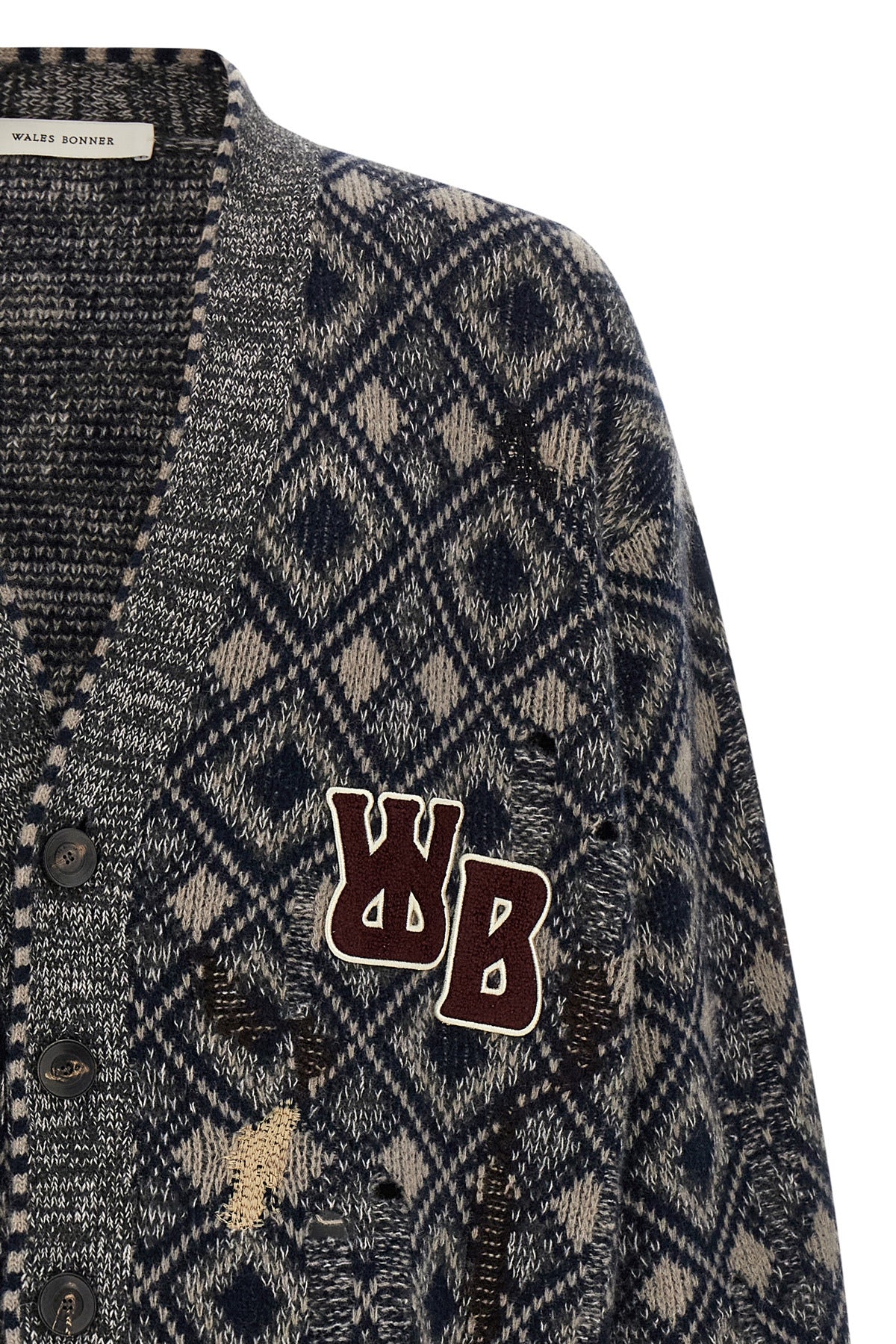 sibling hand-mended merino wool merino wool cardigan