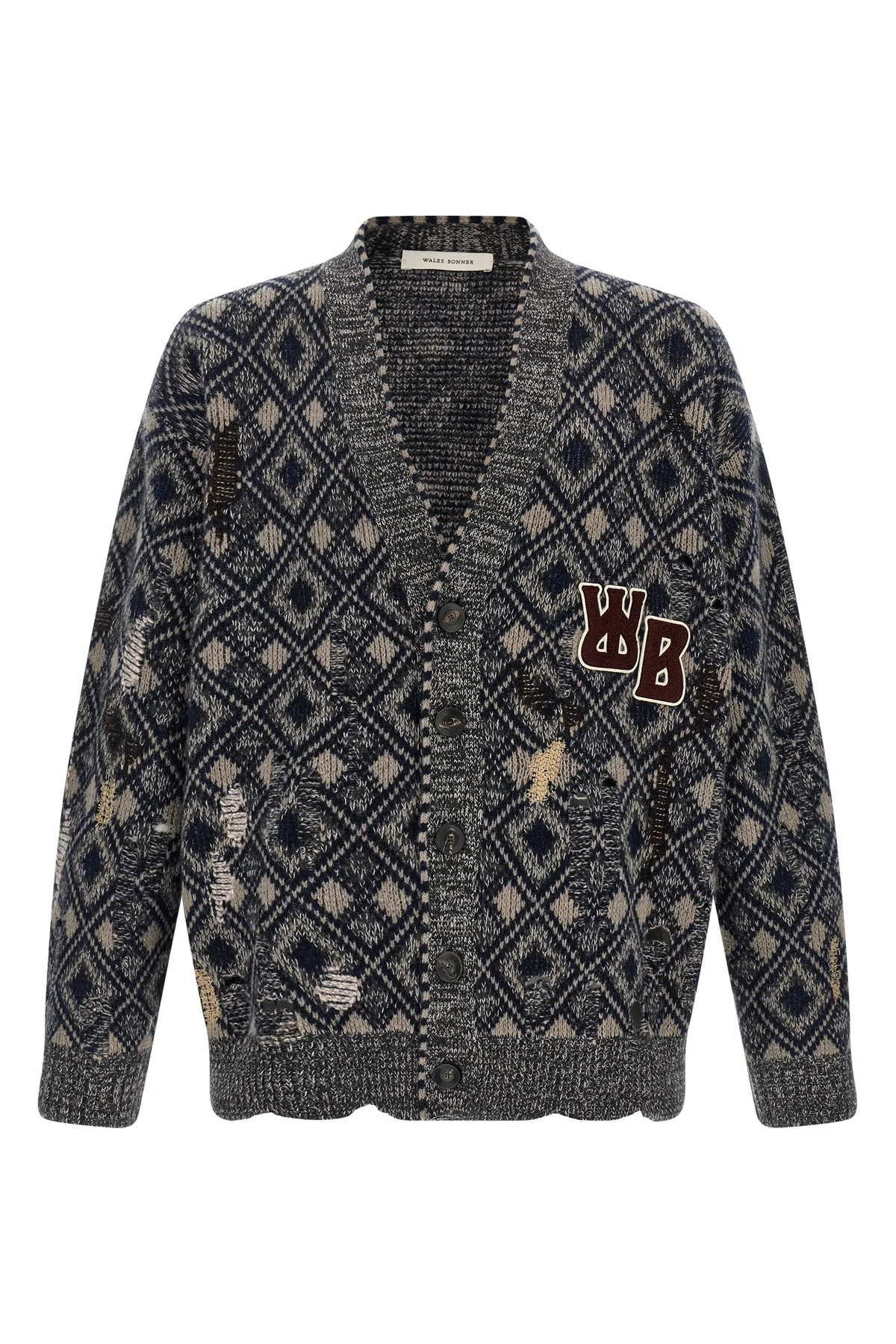 sibling hand-mended merino wool merino wool cardigan