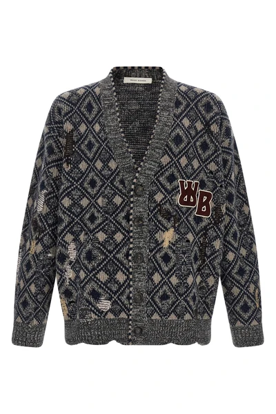 sibling hand-mended merino wool merino wool cardigan