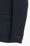 suit in a fine blend of wool and cashmere pinstriped pattern
