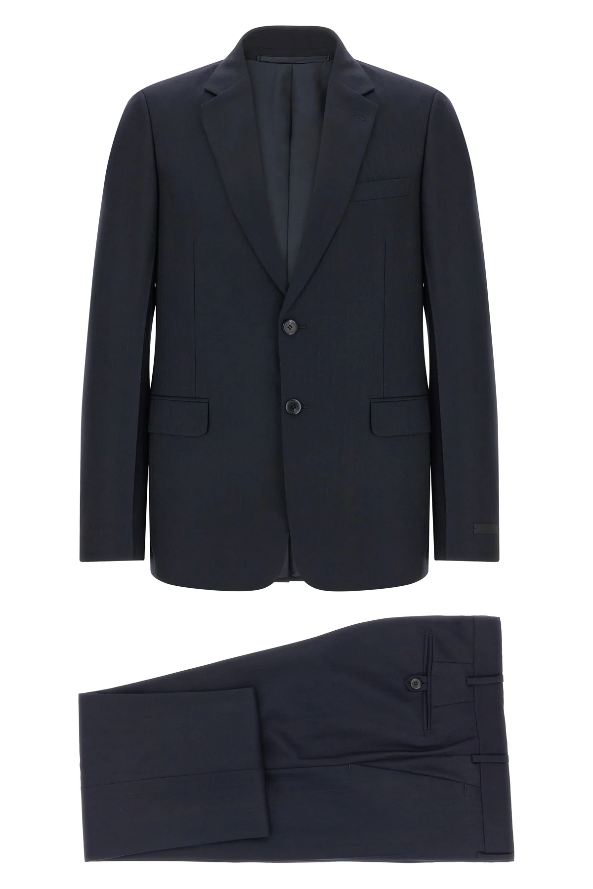 suit in a fine blend of wool and cashmere pinstriped pattern