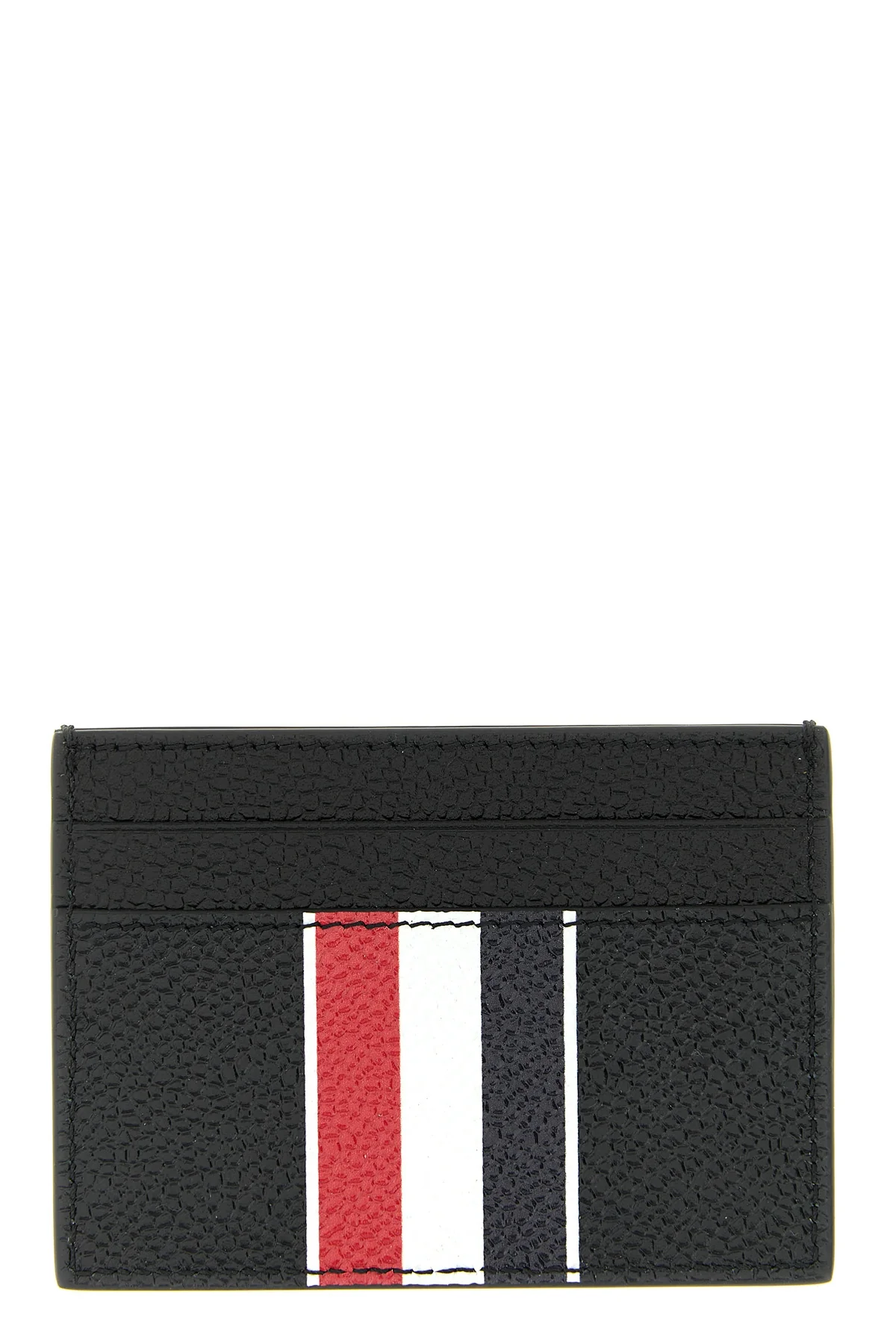 THOM BROWNE OS grained leather card holder