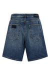 singers bermuda shorts in used-effect stone washed cotton denim