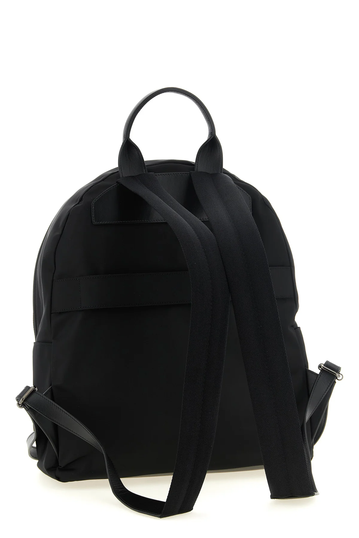 KITON OS the kiton backpack in black structured technical canvas