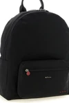 the kiton backpack in black structured technical canvas
