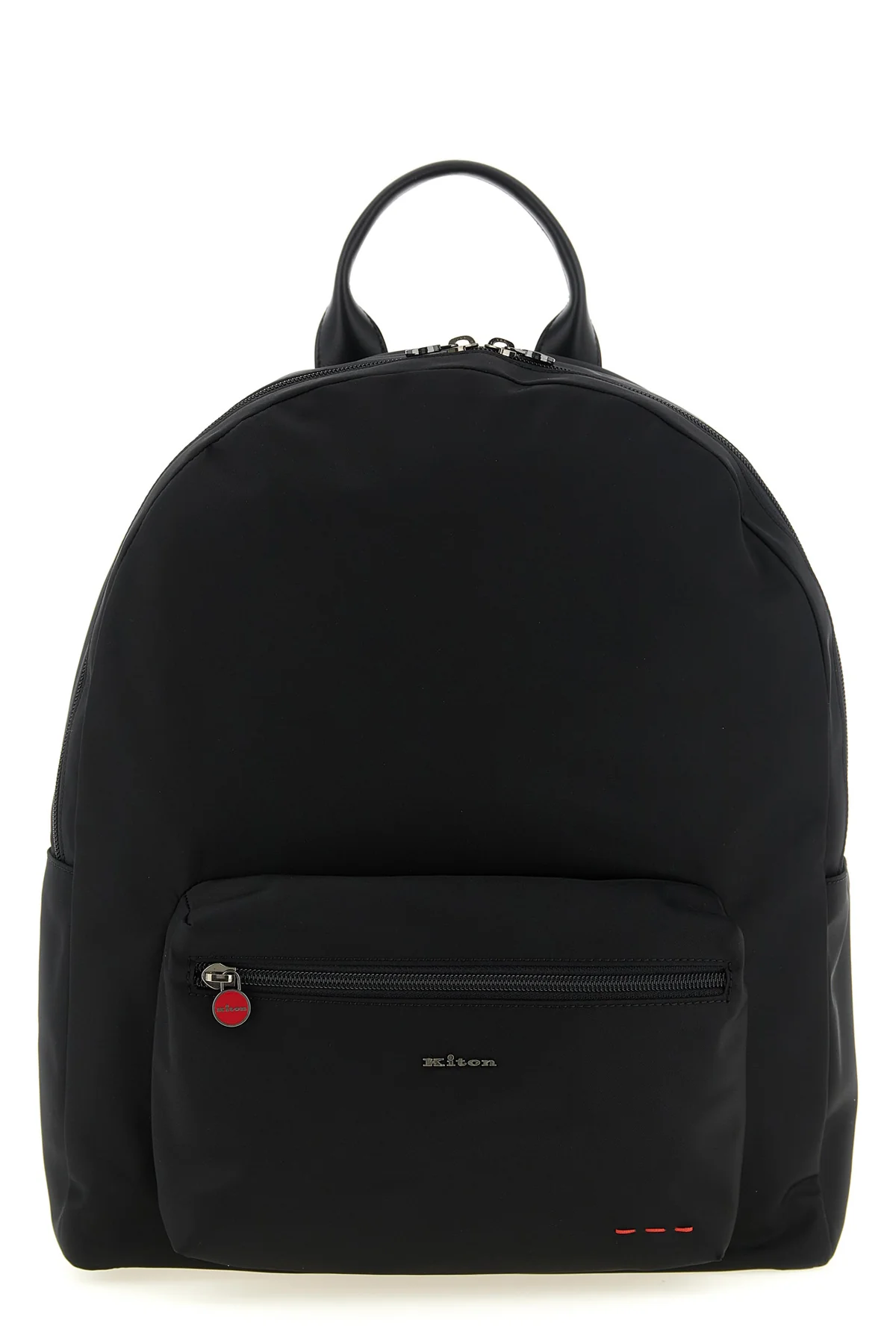KITON OS the kiton backpack in black structured technical canvas