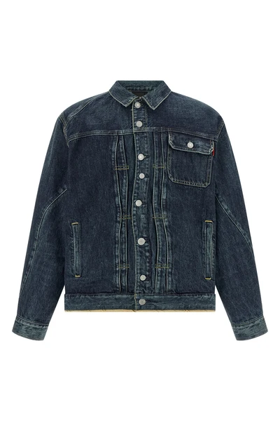 stone-washed cotton denim jacket