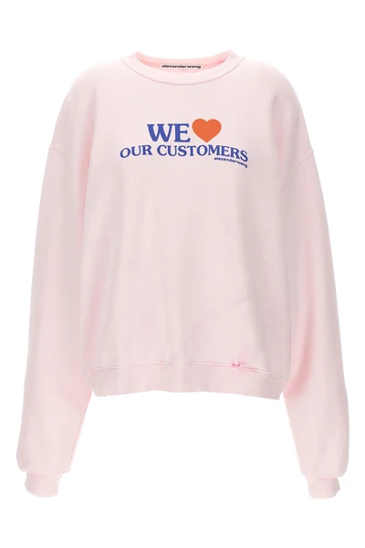 we love our customers cotton sweatshirt