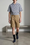 all-over fresia print cotton and silk blend pongé shirt