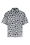 all-over fresia print cotton and silk blend pongé shirt