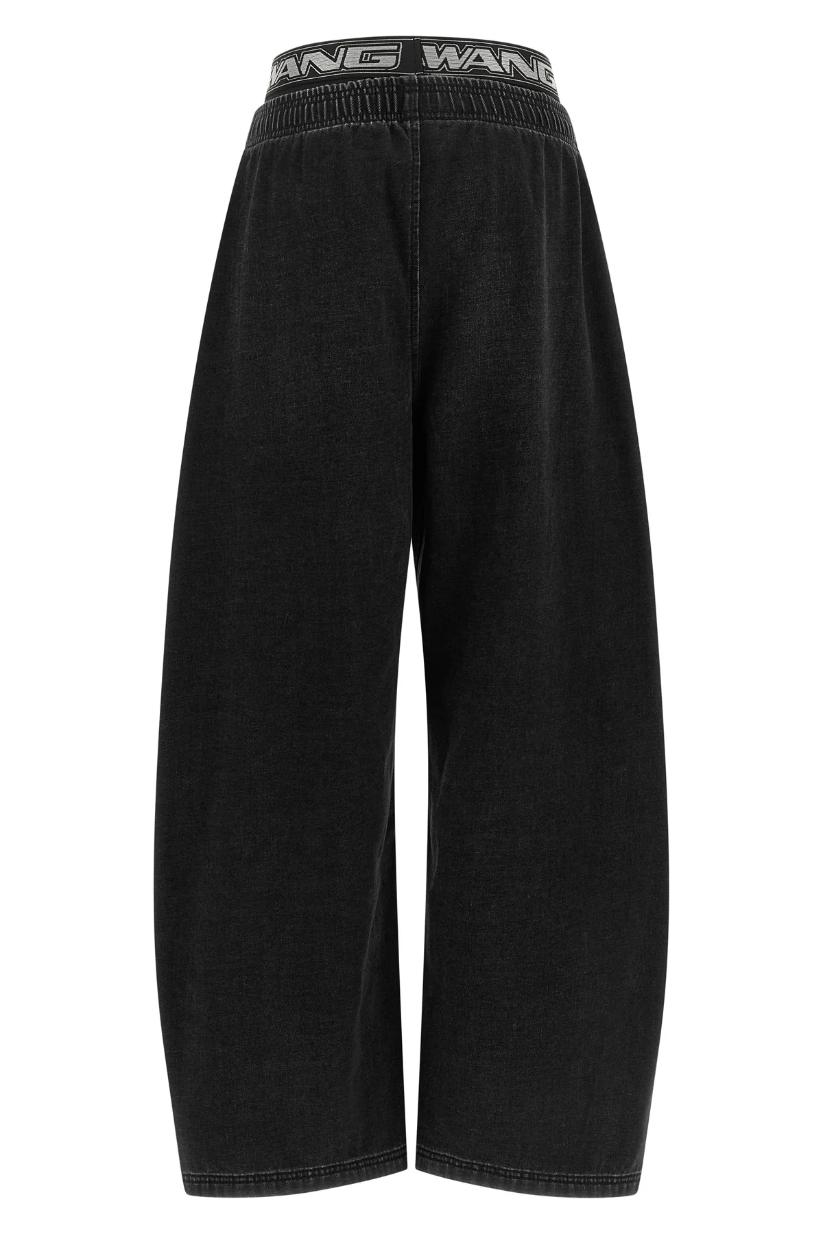 alexander wang denim pants redefine casual wear through a hybrid construction in