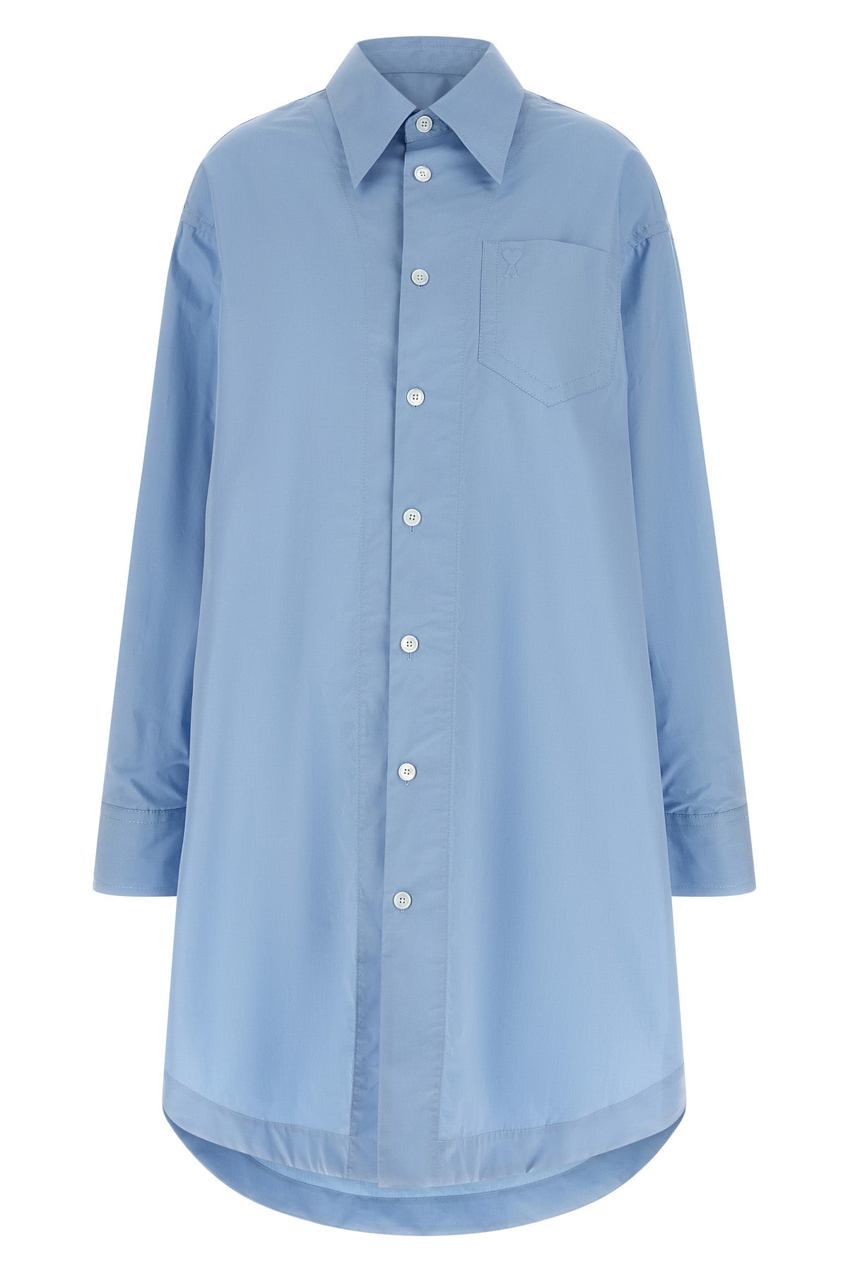 AMI PARIS XS midi dress in cotton poplin