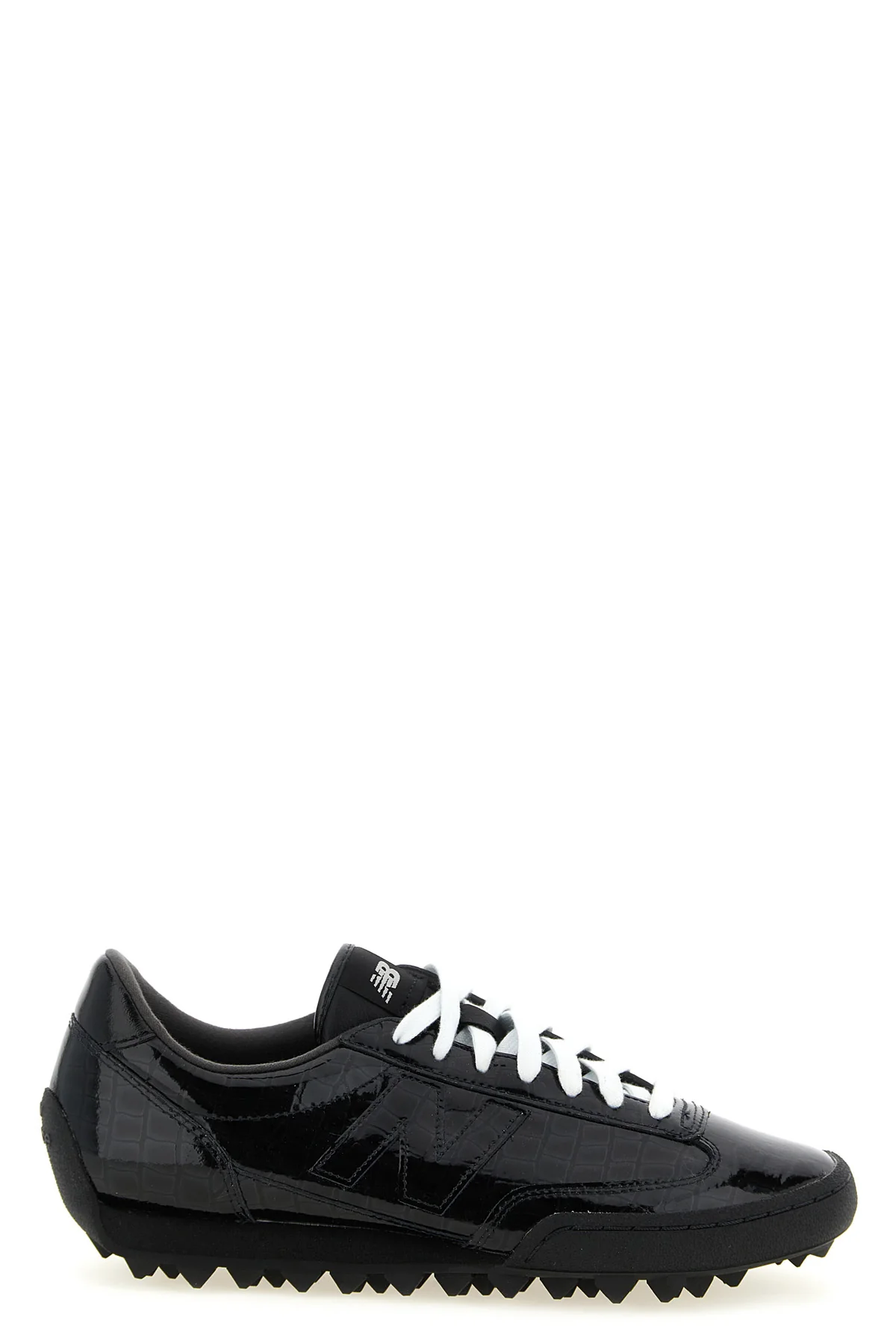 NEW BALANCE 7.5 gator run patent leather sneakers