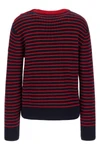 the ami paris crewneck sweater reinterprets the marinière aesthetic through ri