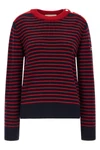 the ami paris crewneck sweater reinterprets the marinière aesthetic through ri