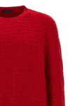 crew neck sweater in knitted wool and cashmere