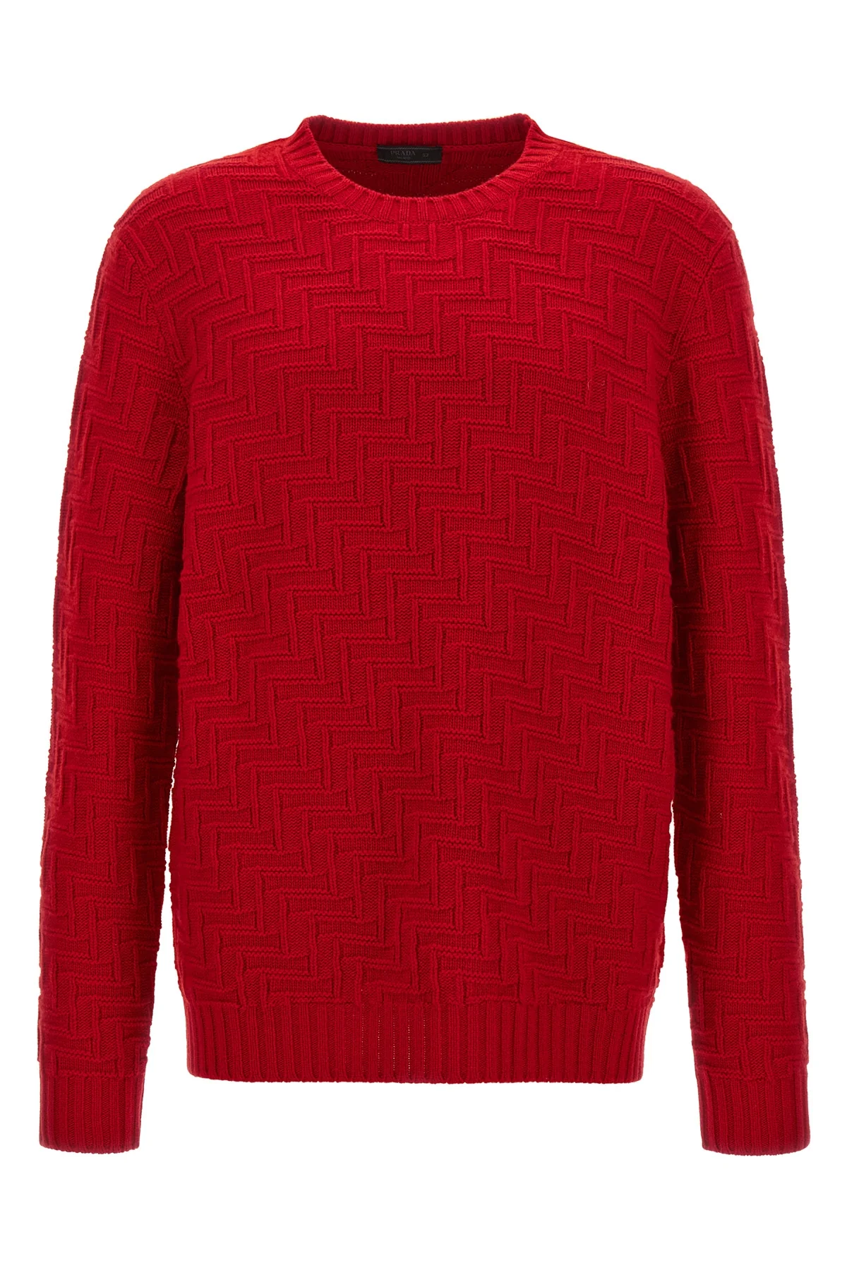 PRADA 50 crew neck sweater in knitted wool and cashmere