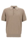 polo shirt in silk blend knit