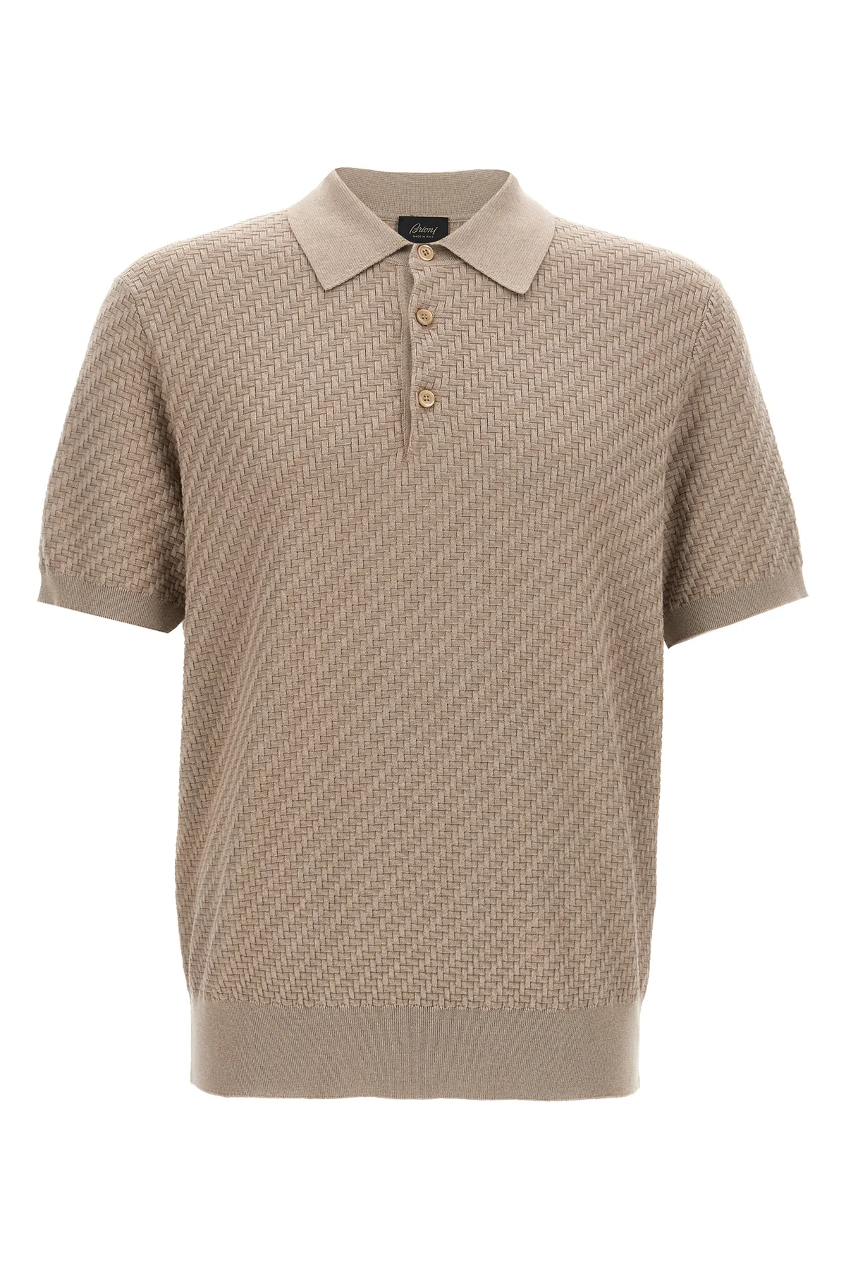 polo shirt in silk blend knit
