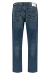 bowl stone-washed 13 1/4 oz non-stretch cotton denim jeans
