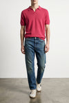 curtis used-effect stone washed cotton denim jeans