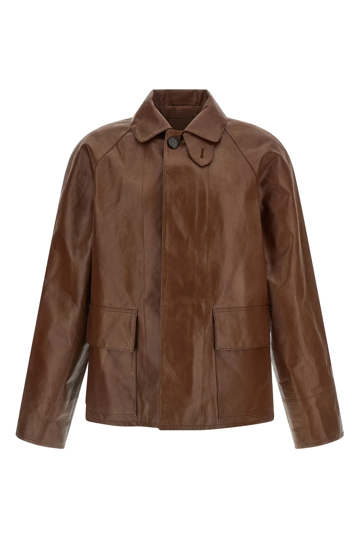 PRADA 50 leather blouson