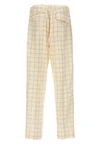all-over checkered pants in rayon blend