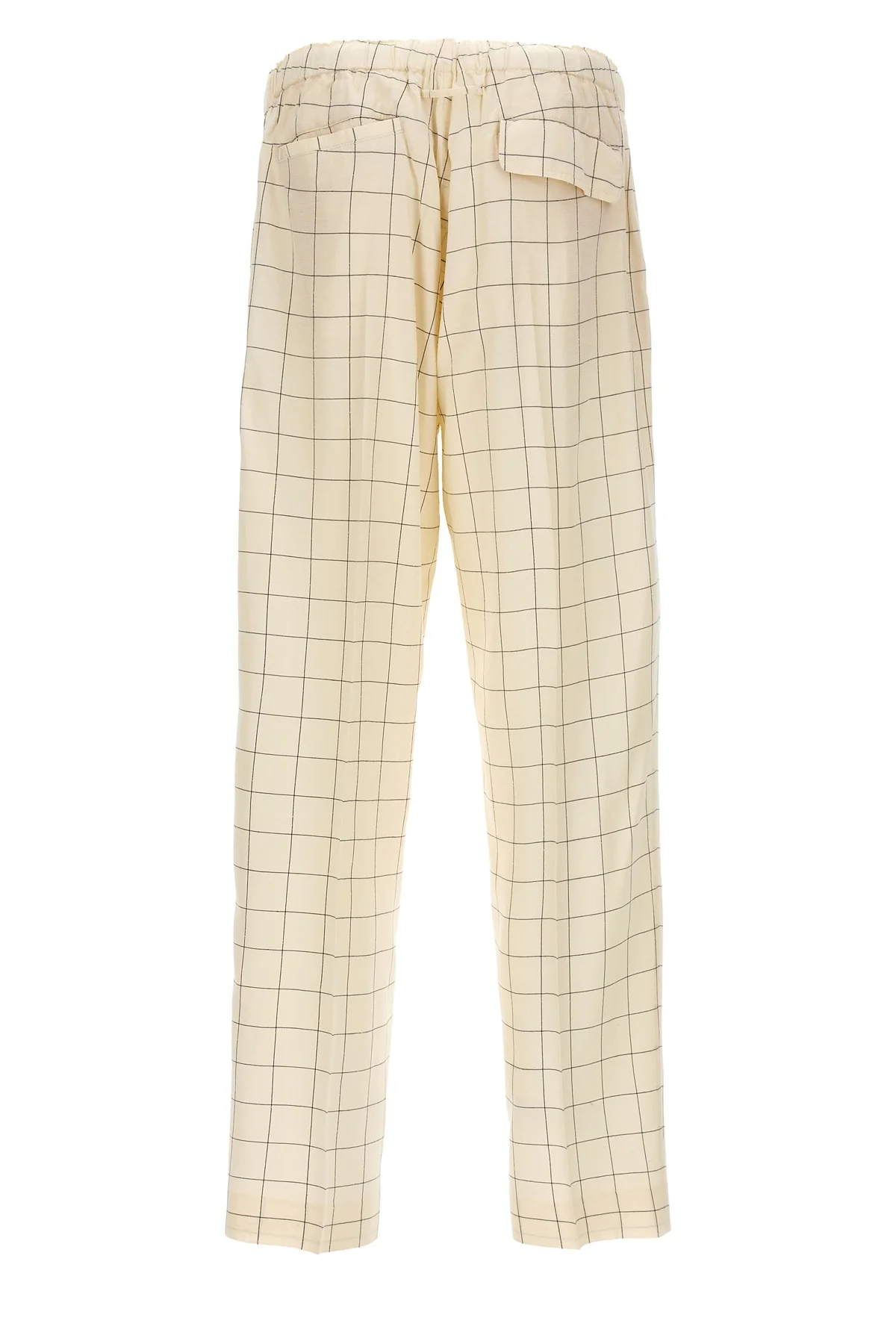 all-over checkered pants in rayon blend