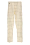 all-over checkered pants in rayon blend