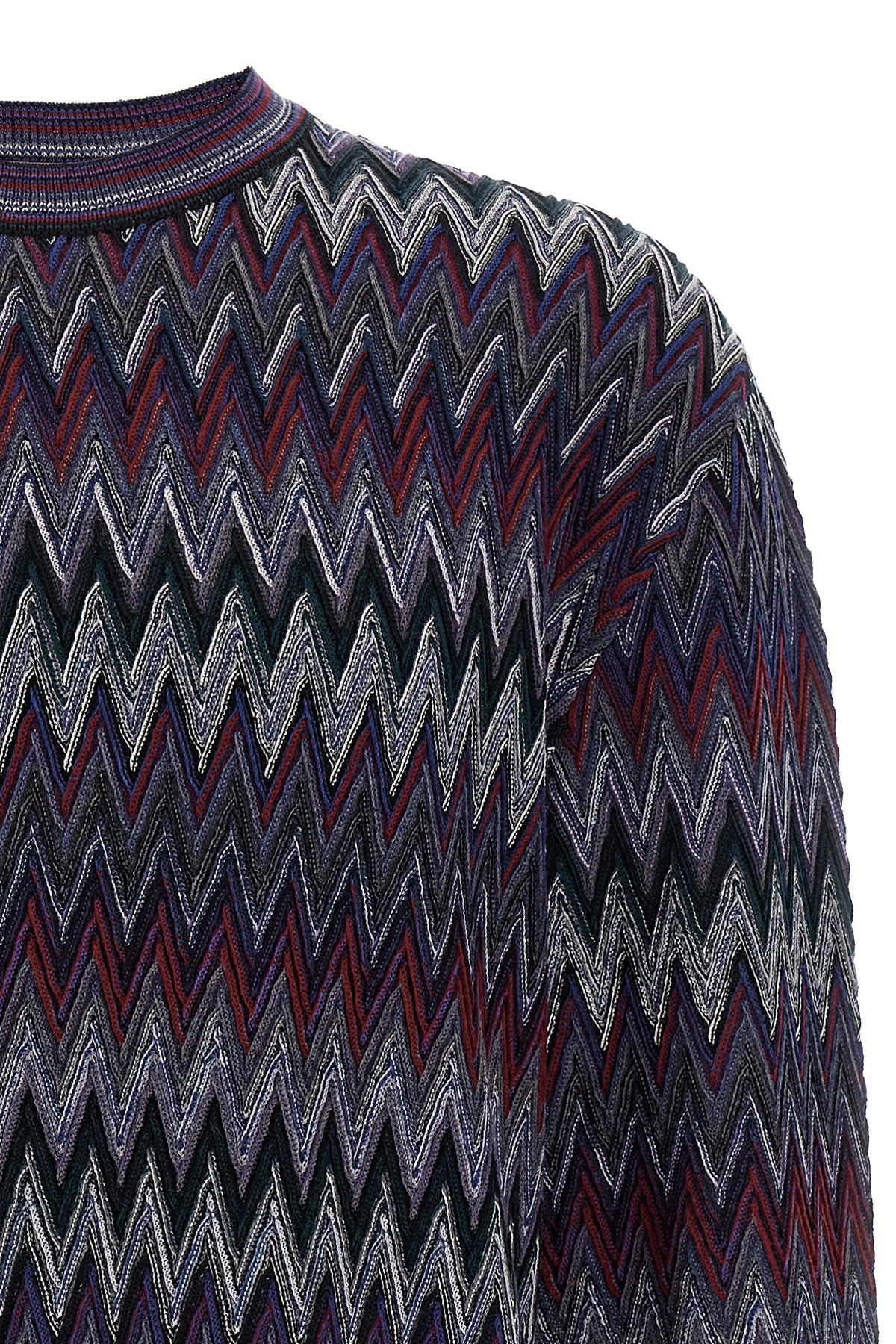 zigzag pattern wool sweater