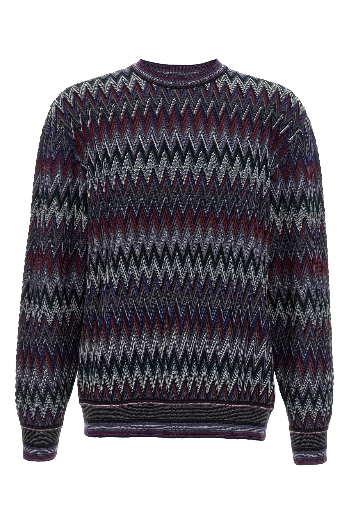 zigzag pattern wool sweater