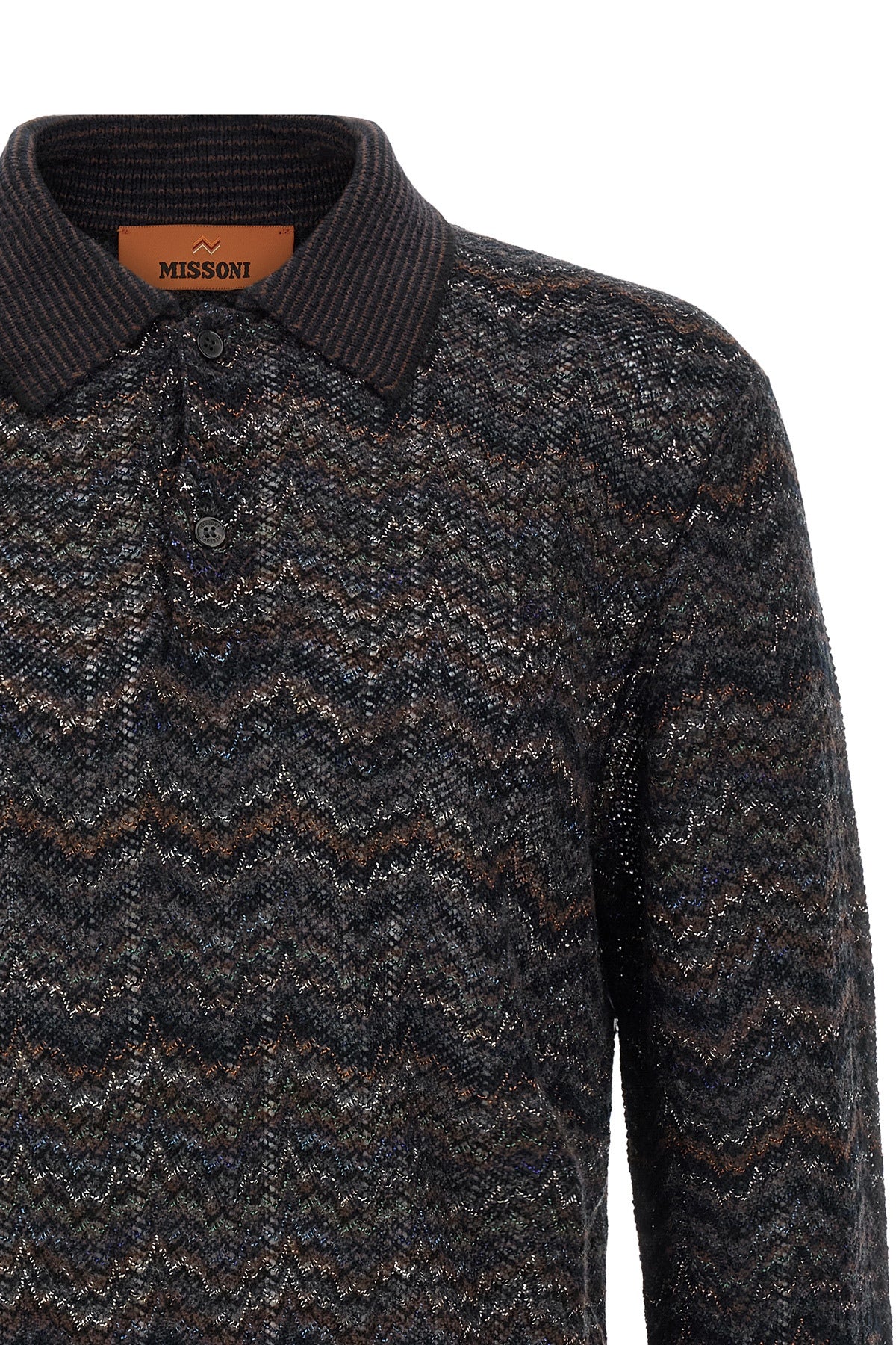 the missoni long-sleeved polo shirt in a fine cashmere blend