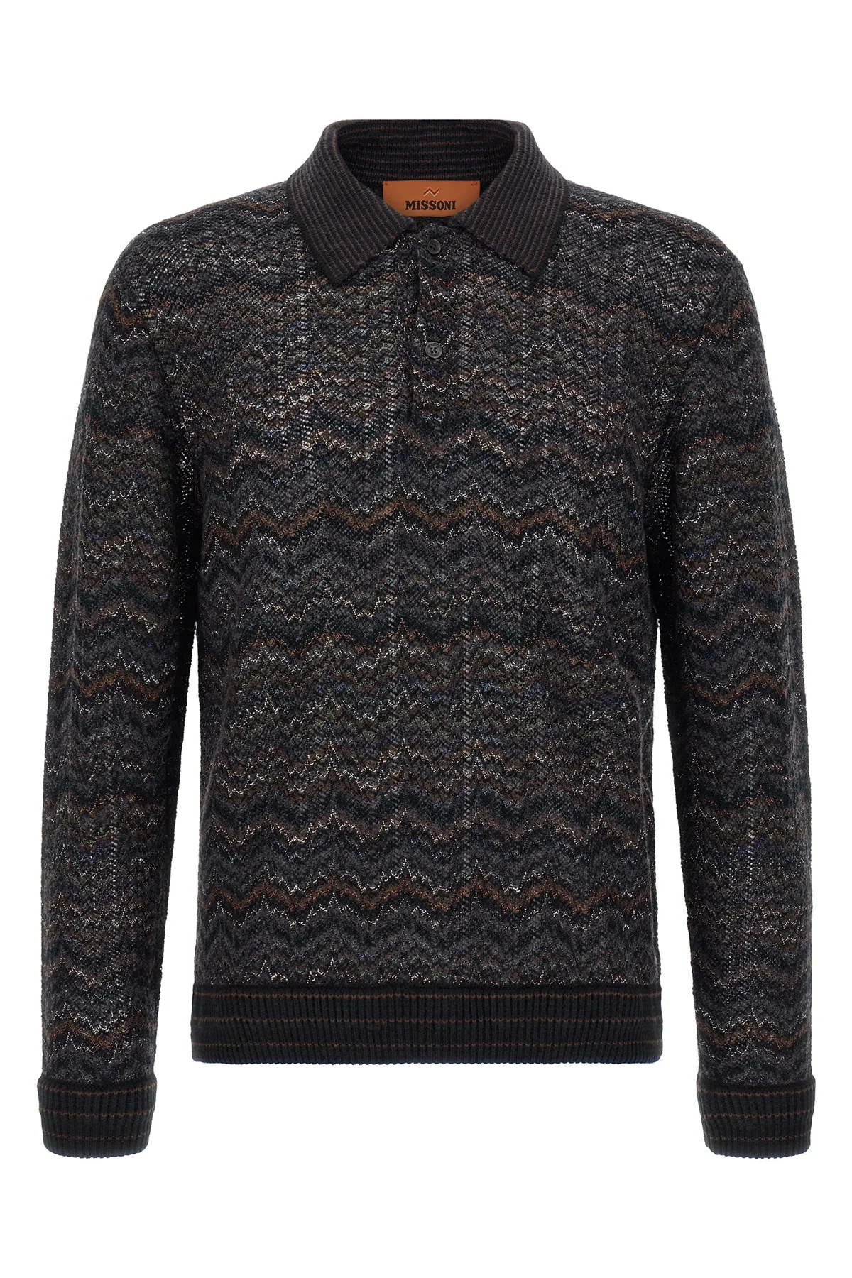 the missoni long-sleeved polo shirt in a fine cashmere blend