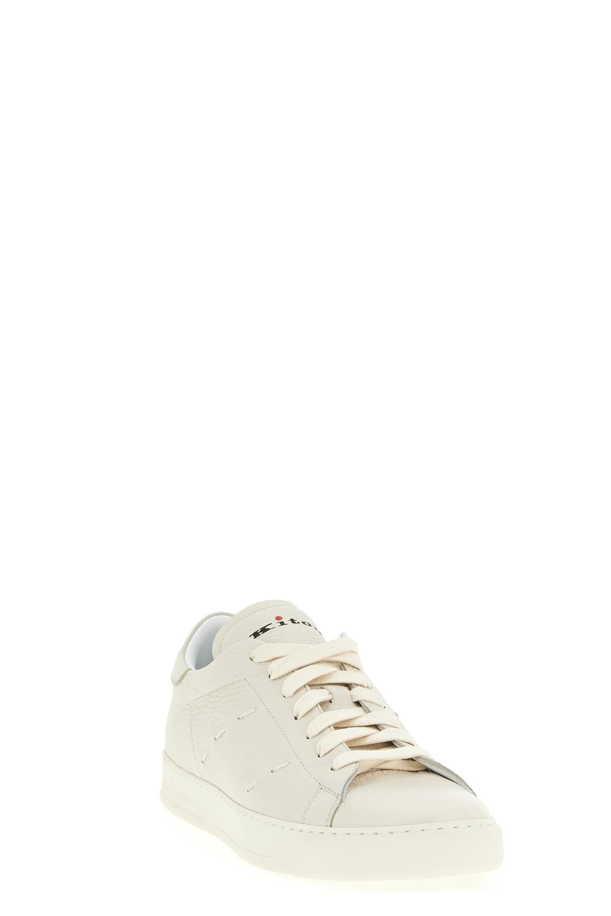 KITON 41 hammered leather sneakers
