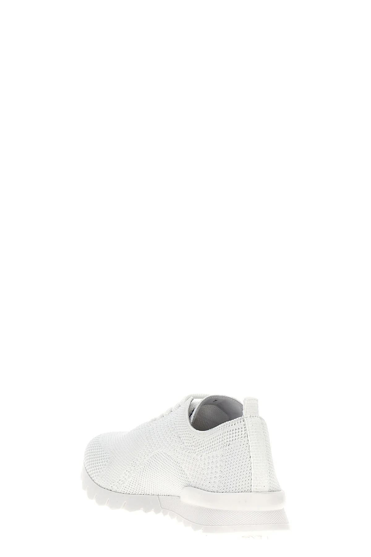 running textured fabric lace up sneakers