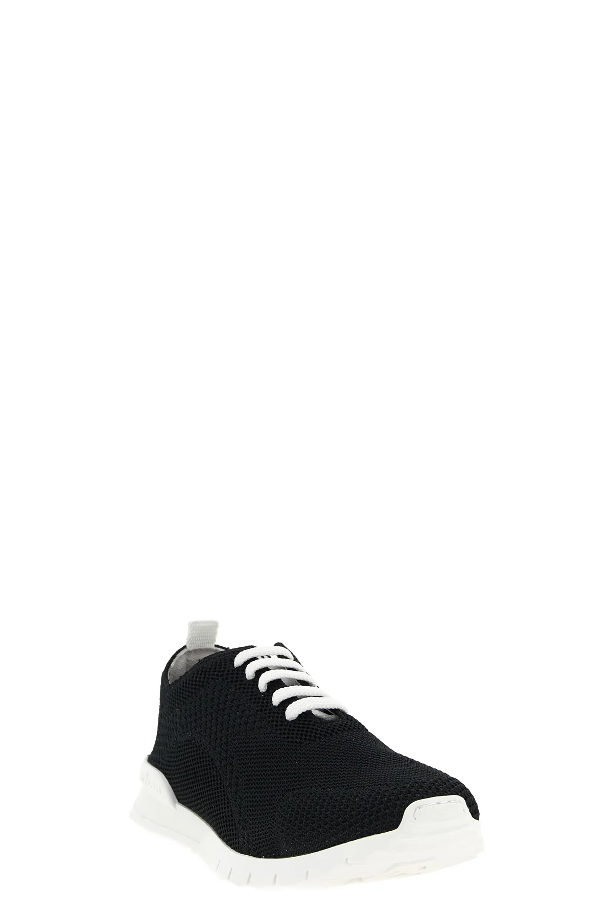 running textured fabric lace up sneakers