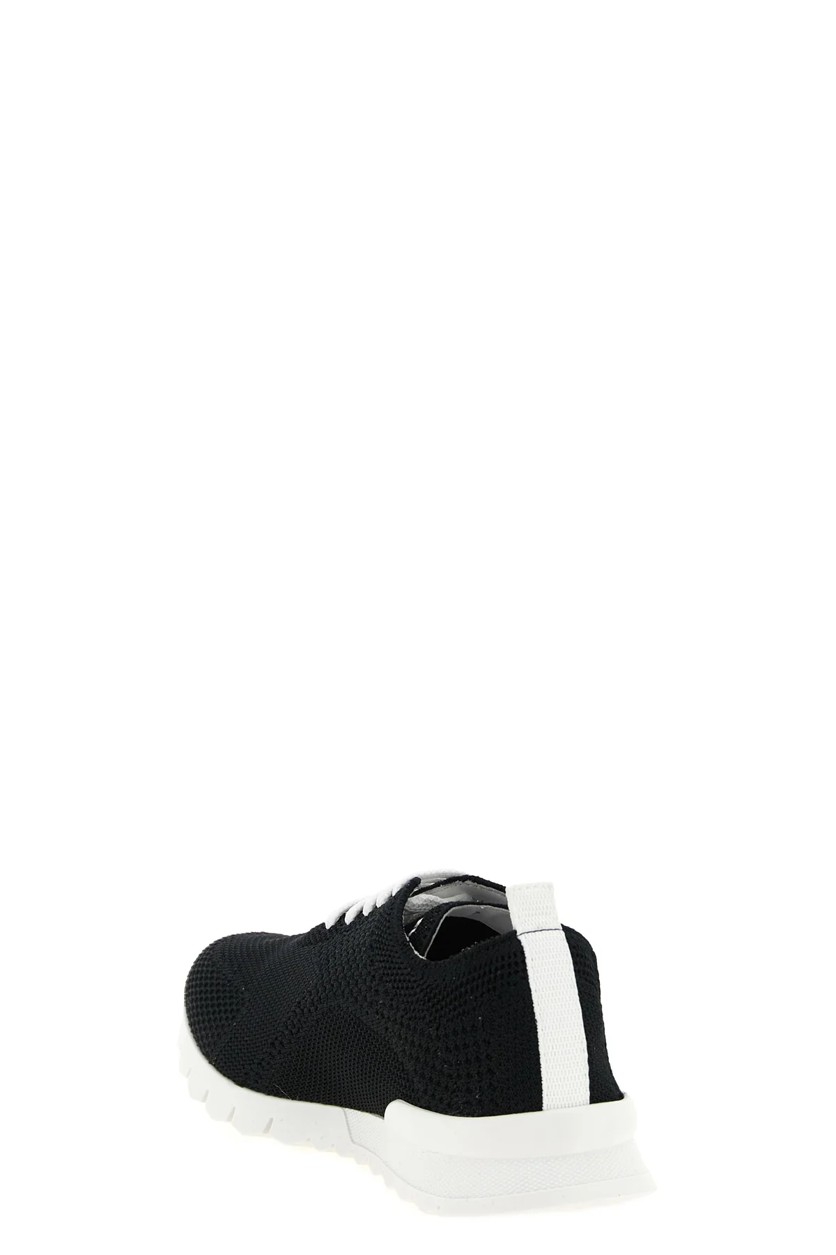 running textured fabric lace up sneakers