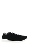 running textured fabric lace up sneakers
