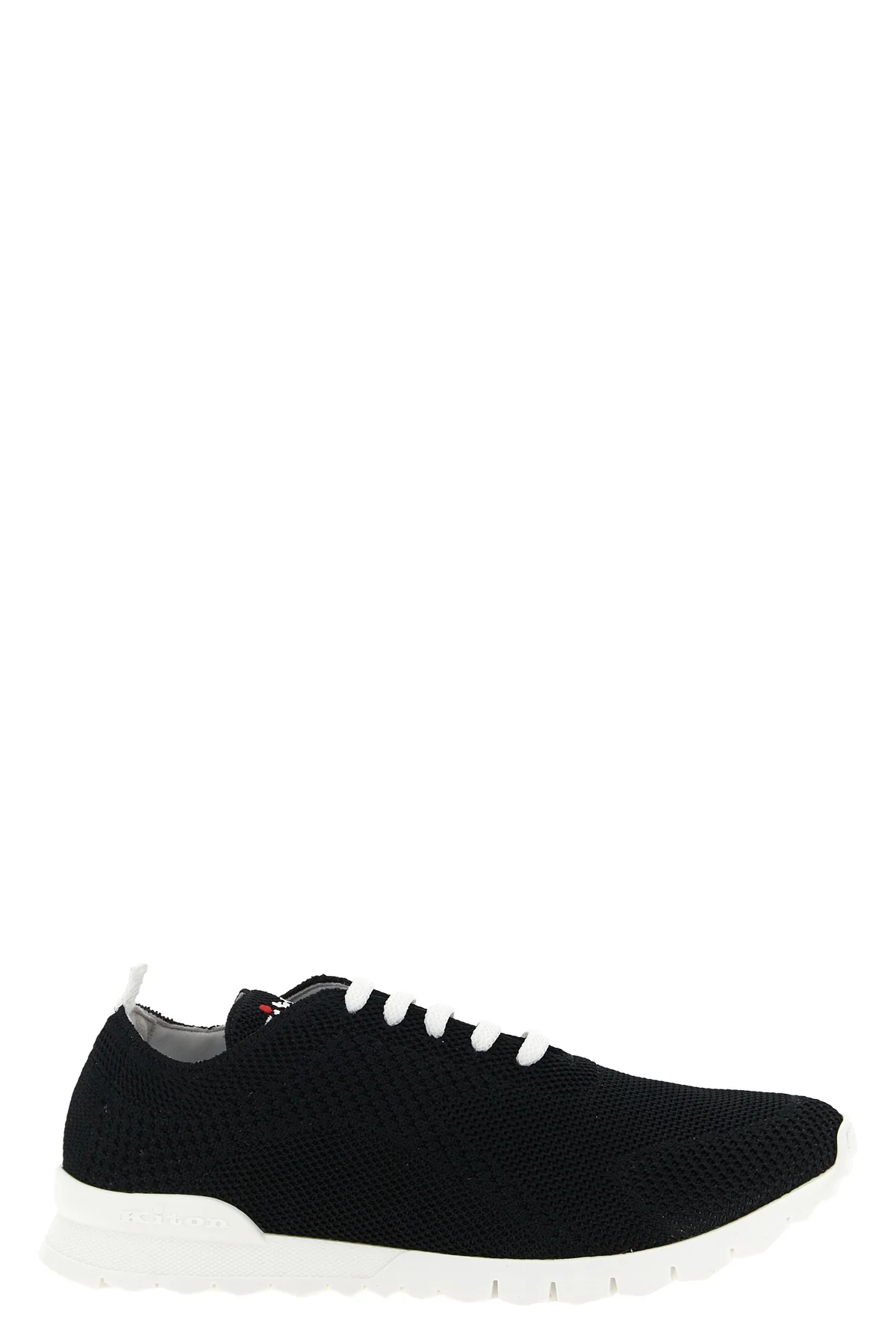 running textured fabric lace up sneakers