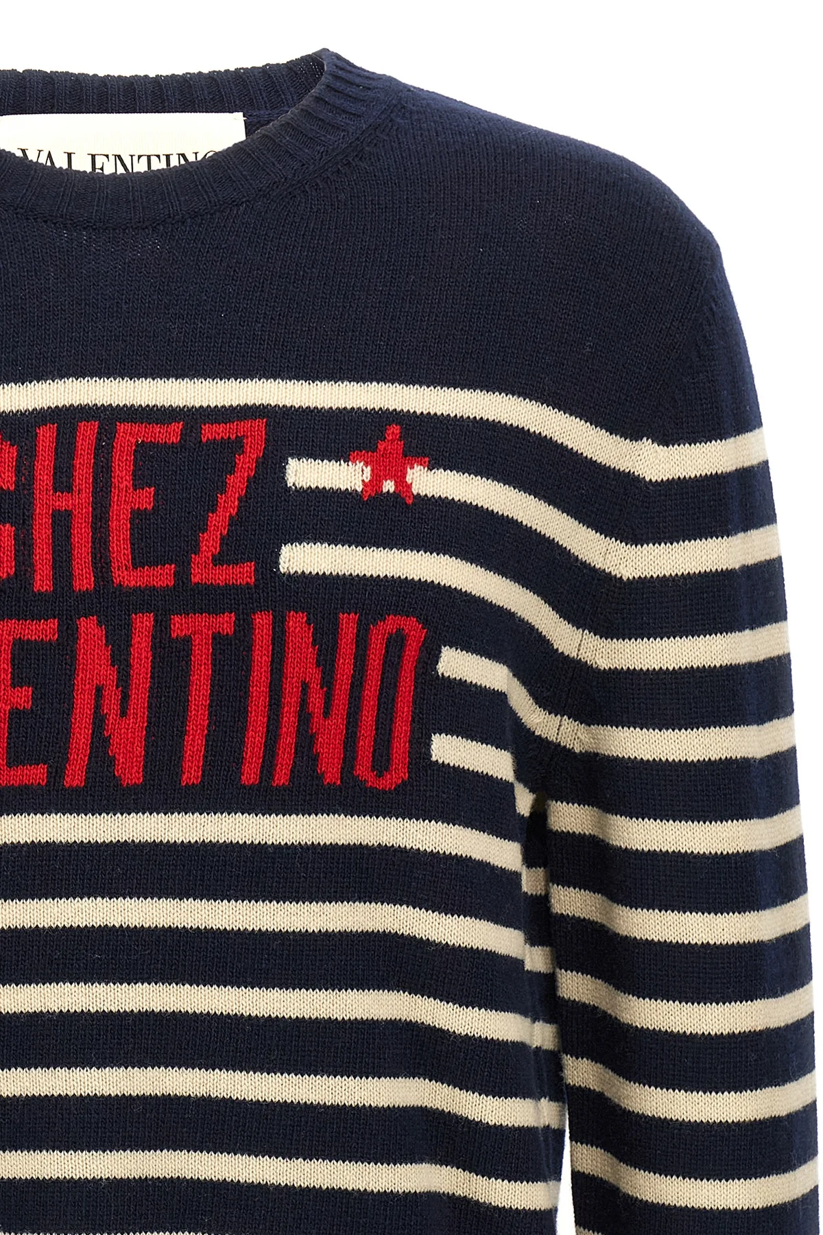 7 striped fineness wool sweater