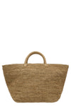 vanilla natural raffia shopping bag