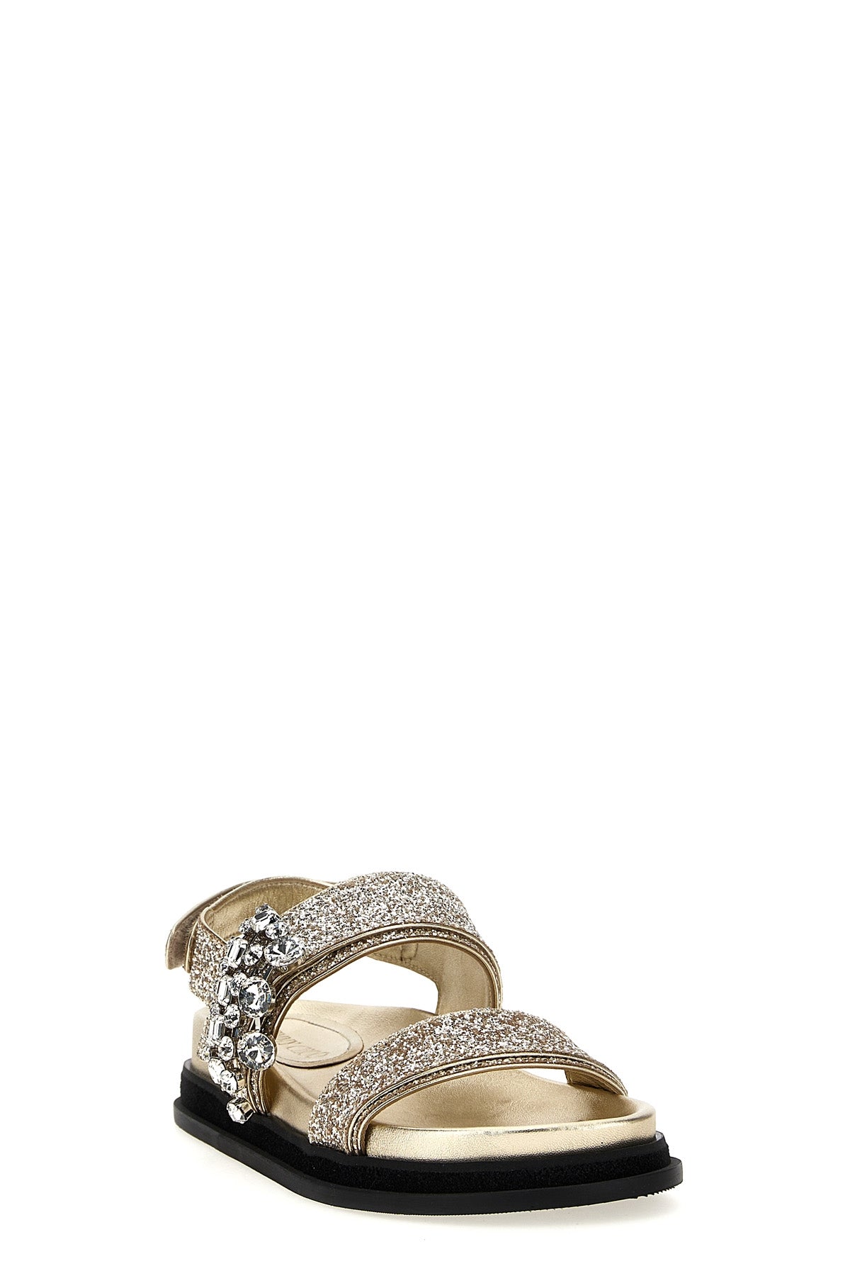 JIMMY CHOO 35 verity leather sandals covered