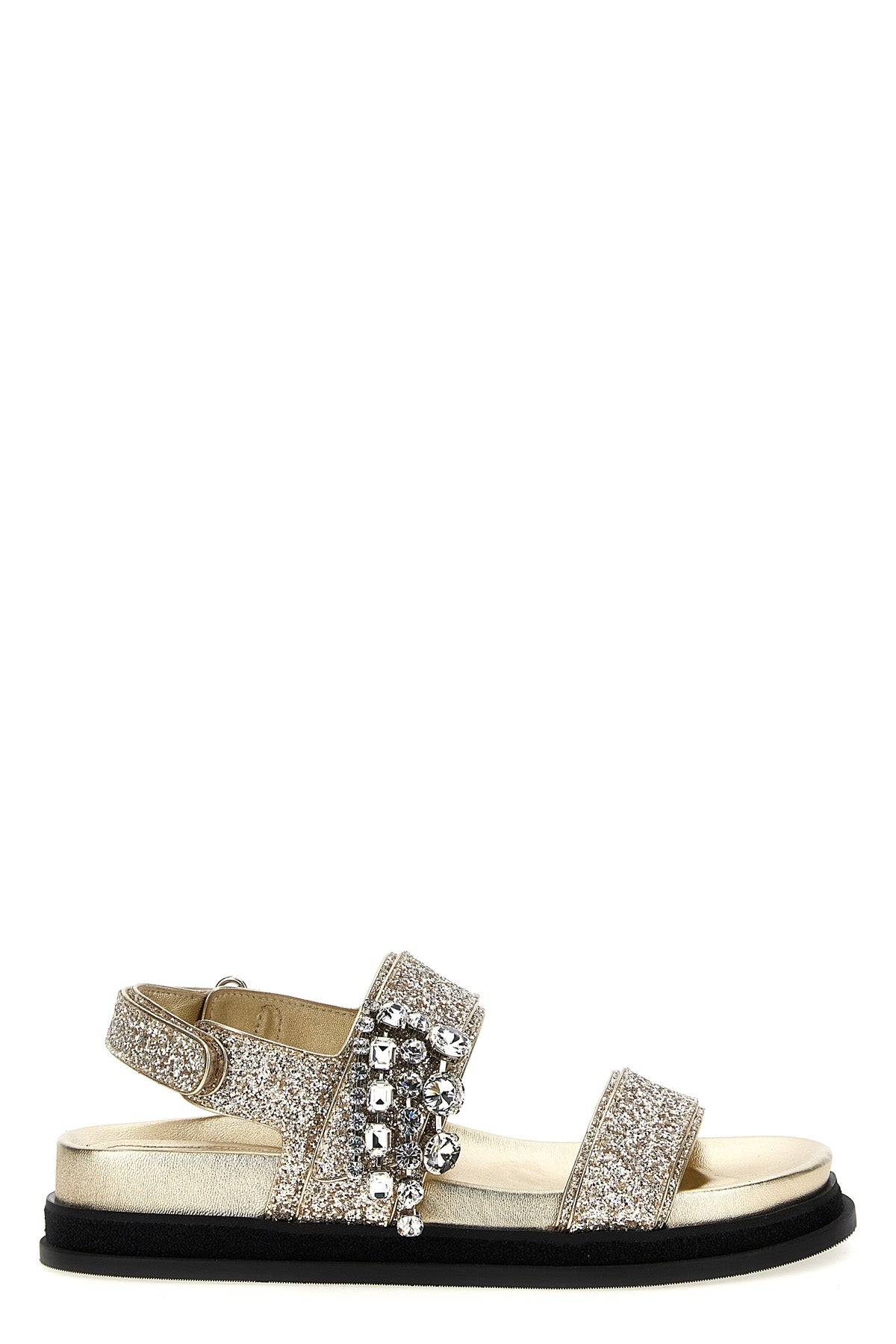 JIMMY CHOO 35 verity leather sandals covered