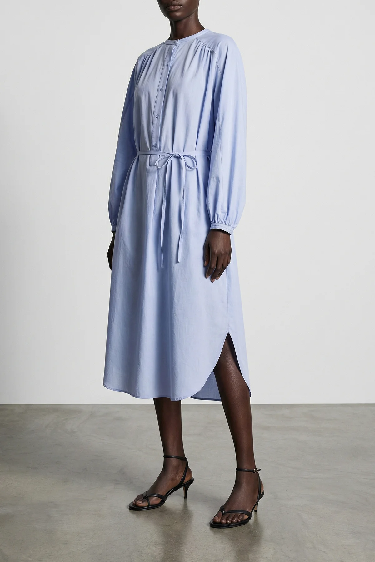 vitti midi dress in cool cotton poplin style