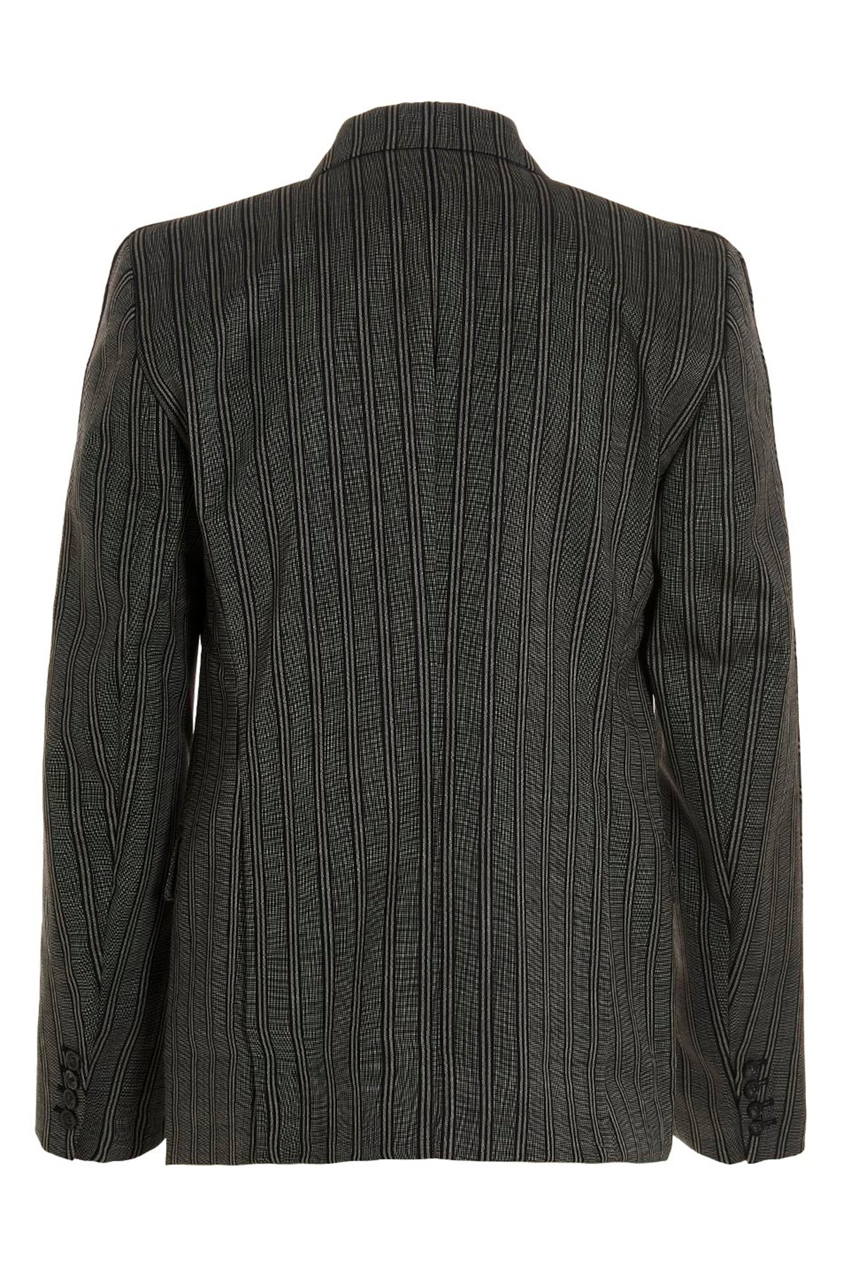 VTMNTS L tonal double breasted tailored stripe wool blazer
