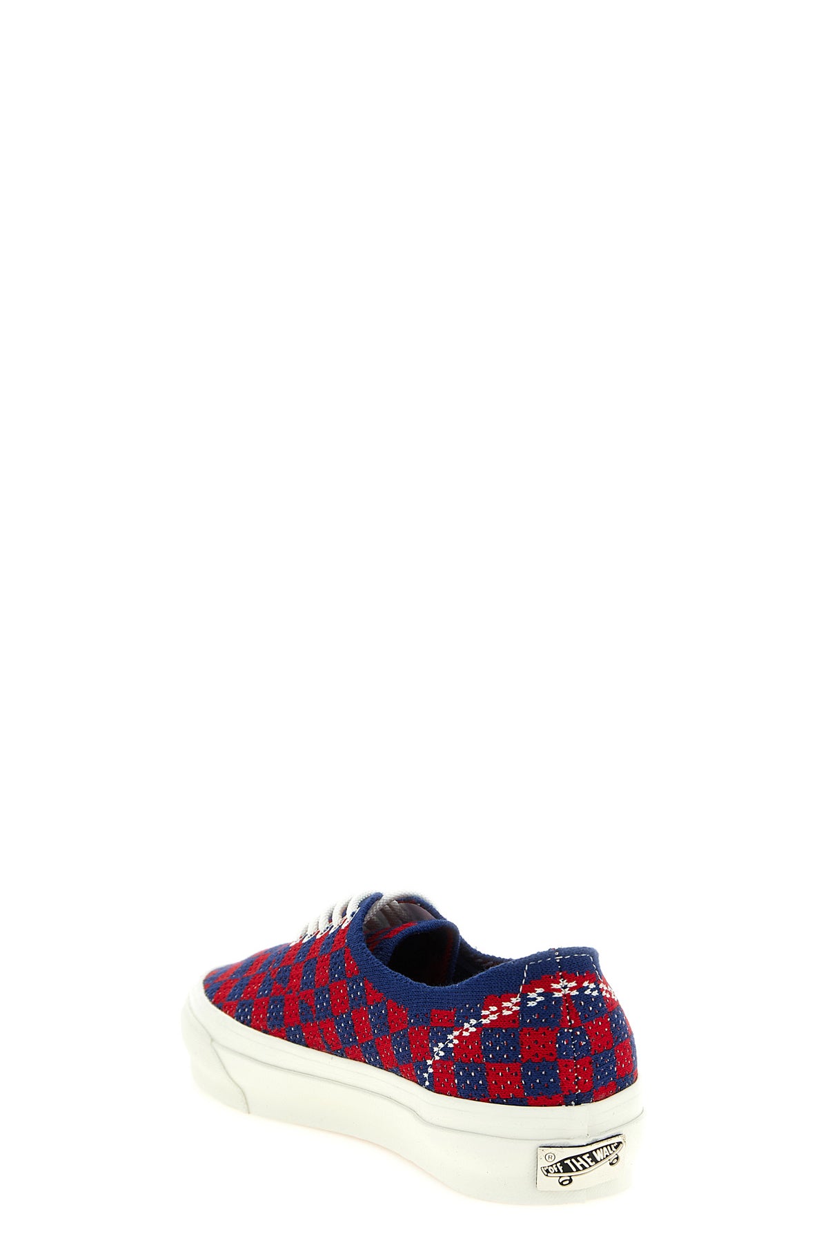 authentic premium checkerboard sneakers in perforated canvas